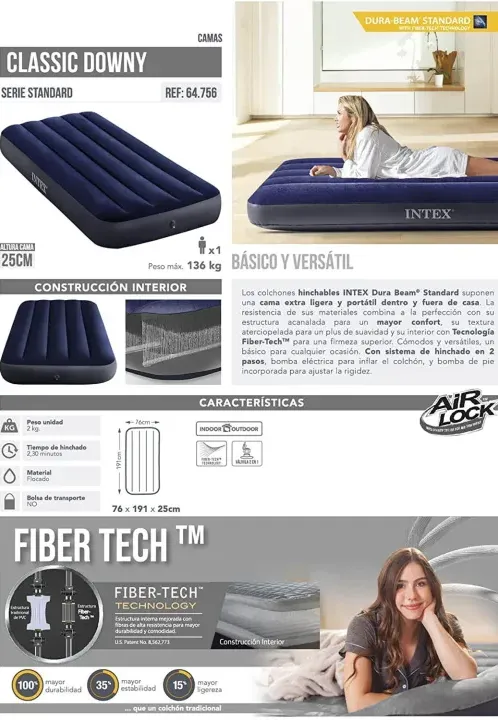 152 X 203 X 25Cm Comfortable Inflatable Bed 64757
