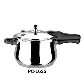 16 cm Pressure Cooker Heavy Duty Double Bottom with Extra Plastic Ring