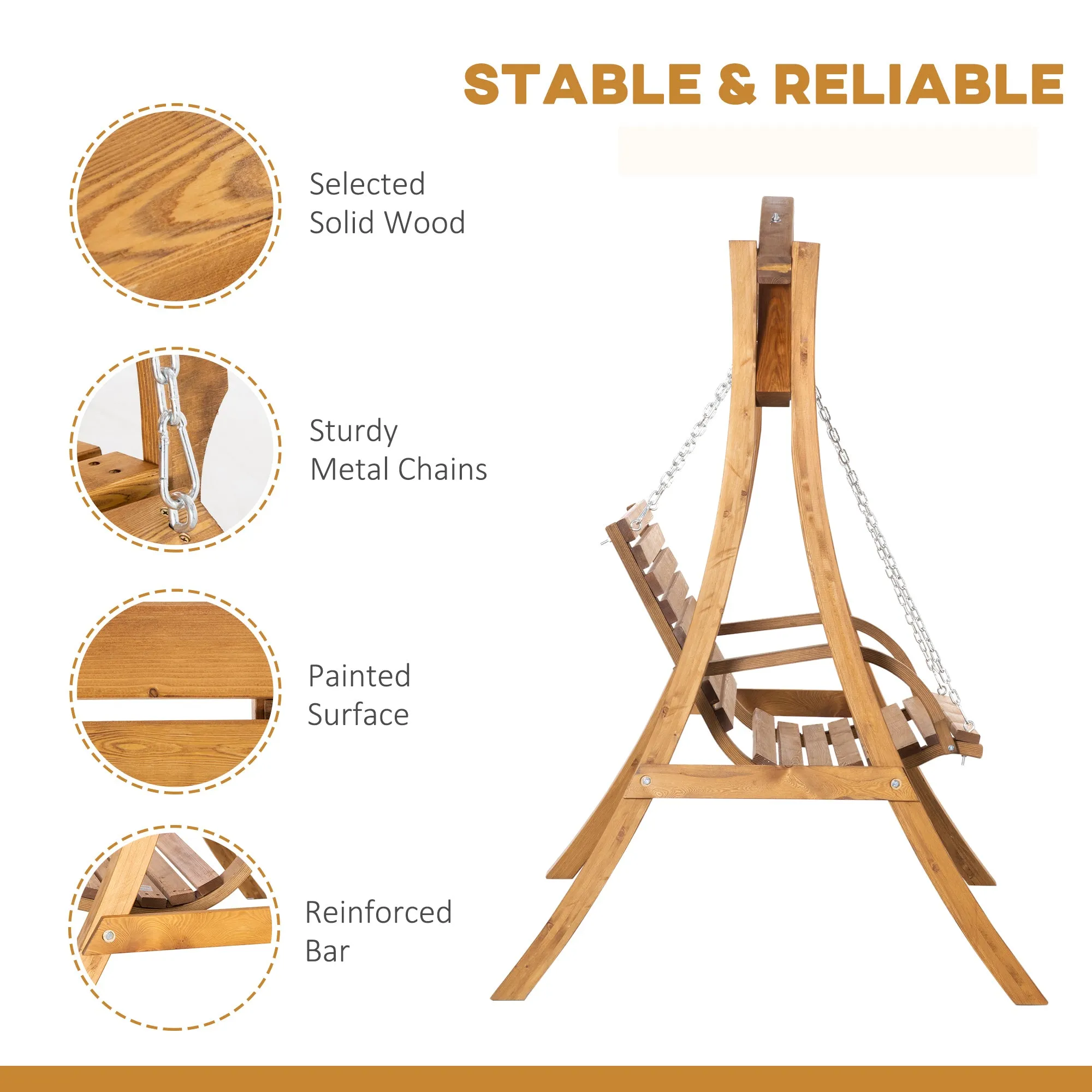 2 Seater Garden Swing Seat Swing Chair