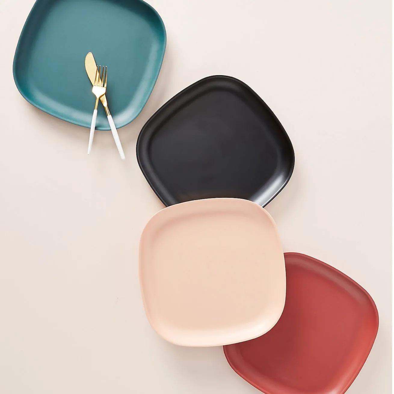 Bamboo Side Plate - 4 Piece Set - Black