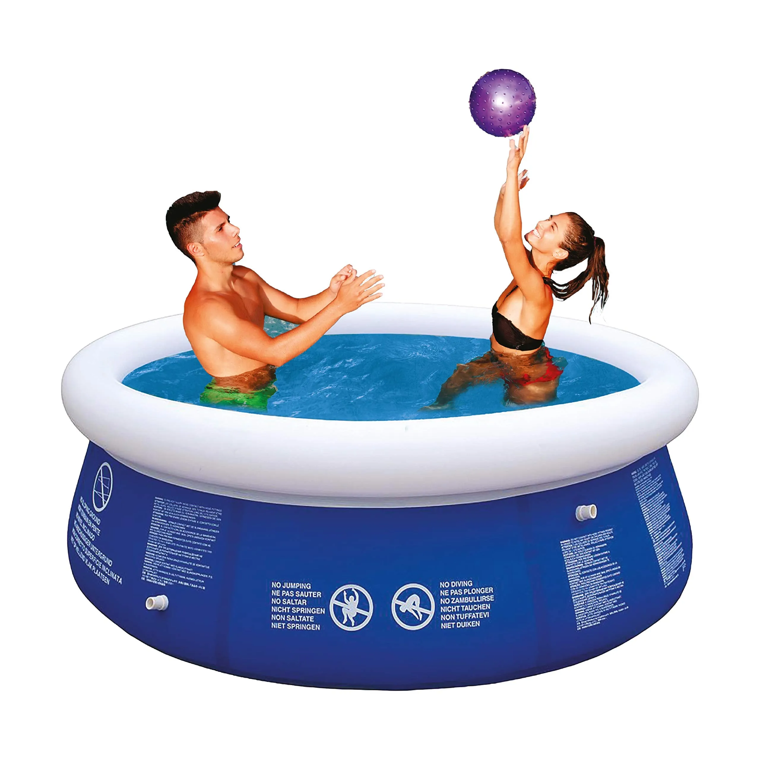 BENROSS Avenli 83270 8ft Diameter Inflatable Family Pool/Easy Setup & Drainage / 2074 Litre Capacity/Durable 3 Ply Sidewalls/Simple Safe Filtration/Blue Colour.,