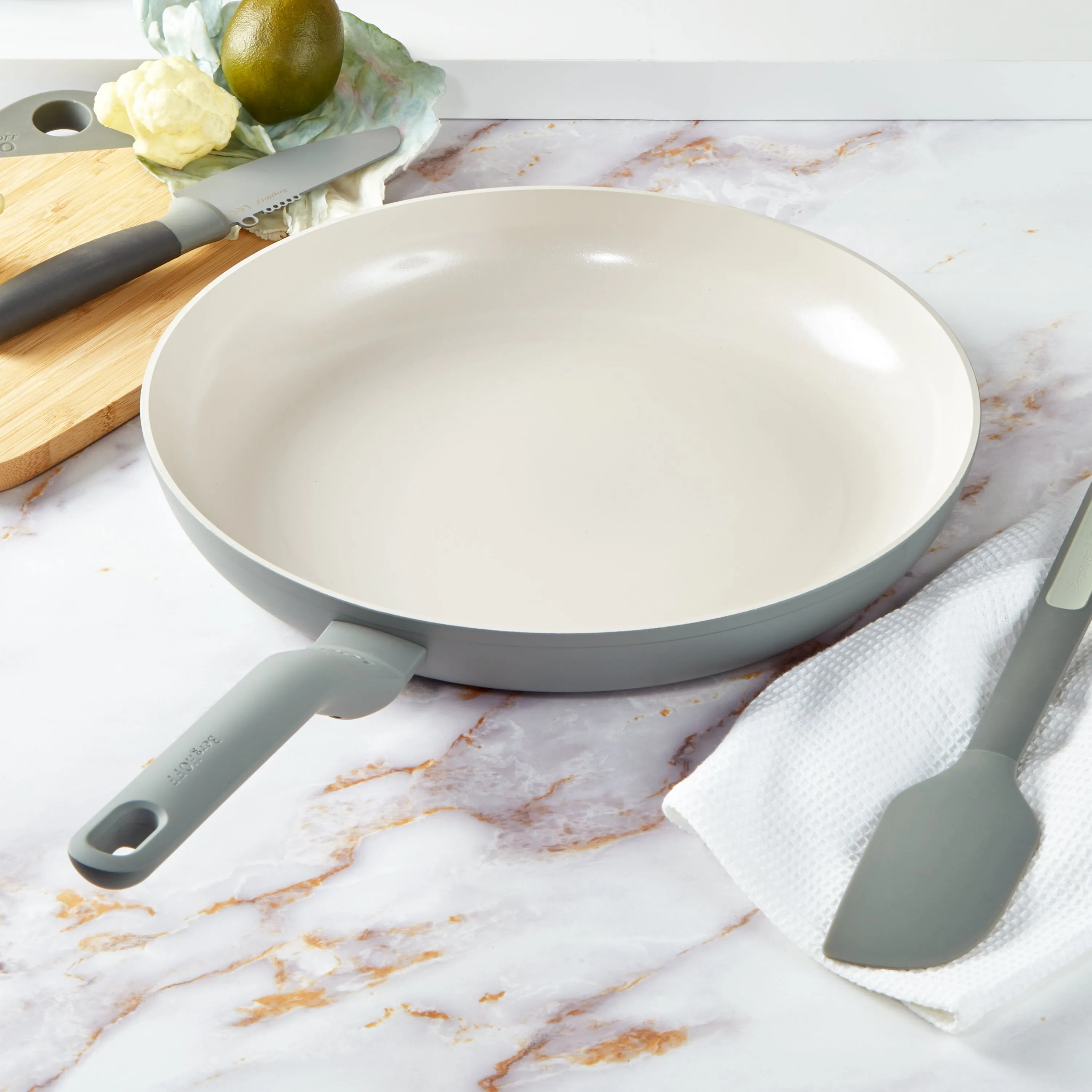BergHOFF Balance Nonstick Ceramic Frying Pan 12.5", Recycled Aluminum, Moonmist