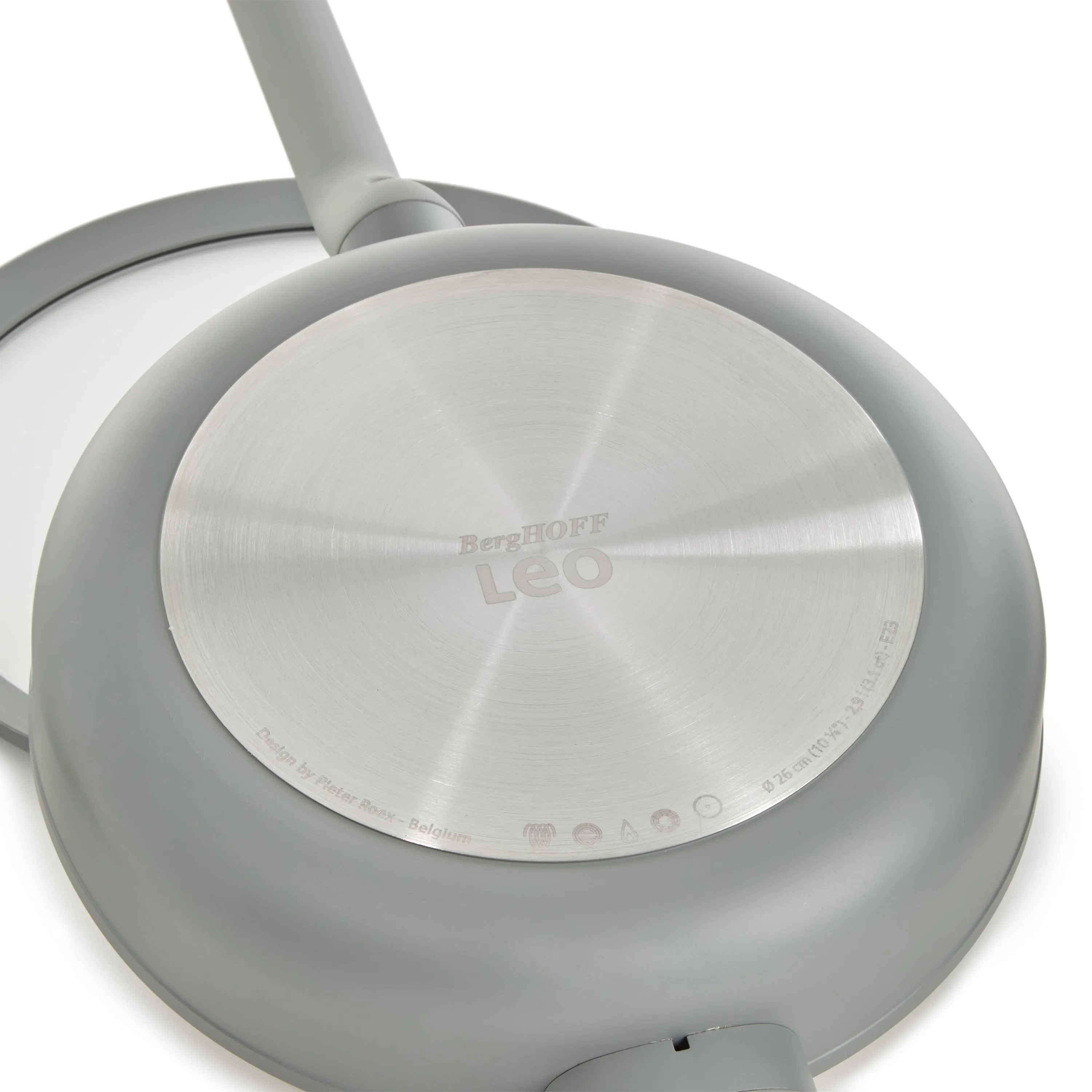 BergHOFF Balance Nonstick Ceramic Sauté Pan (Long Handle) 10.25", 3.1qt. With Glass Lid, Recycled Aluminum, Moonmist