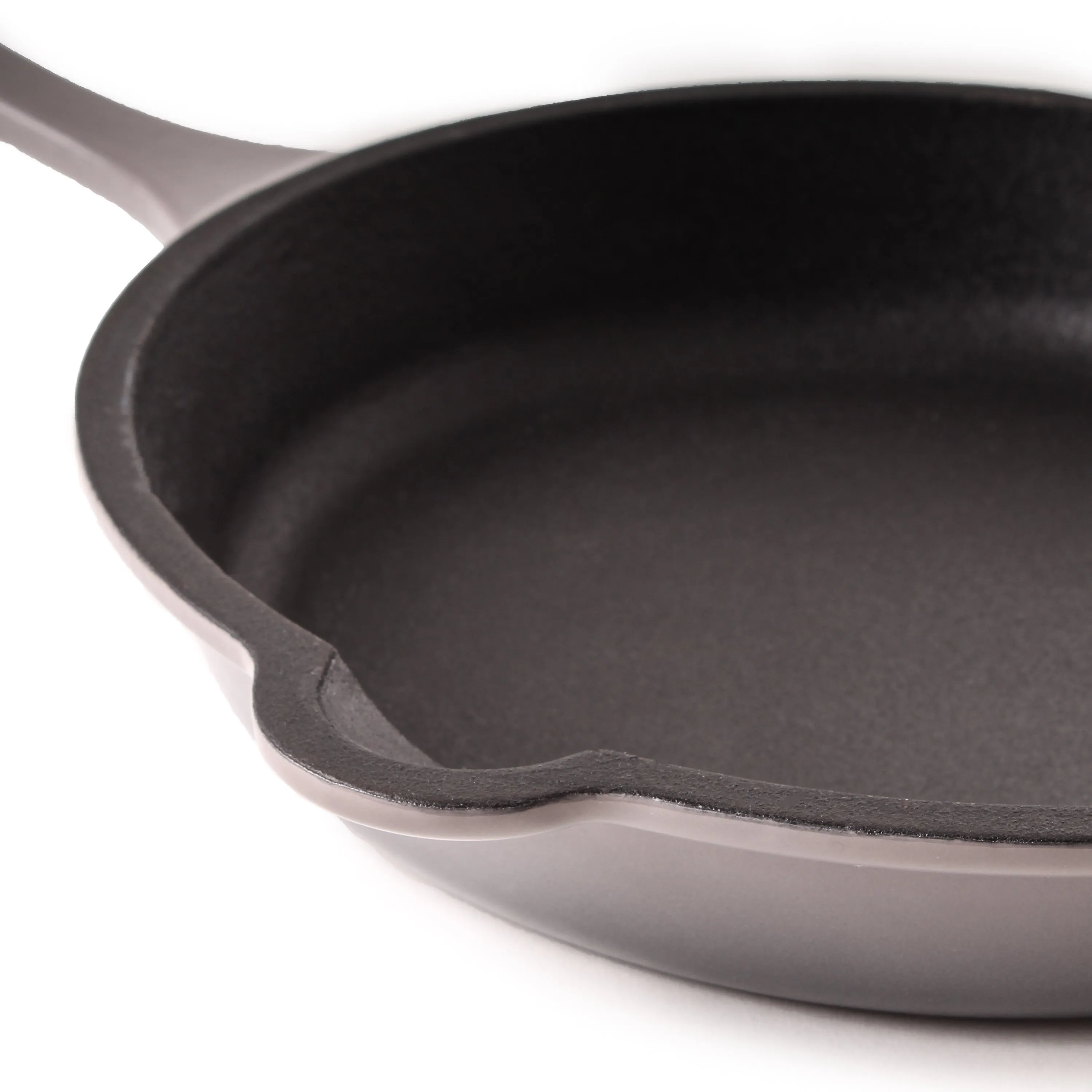 BergHOFF Neo 3pc Cast Iron Cookware Set, Fry Pan & Round Dutch Oven, Oyster