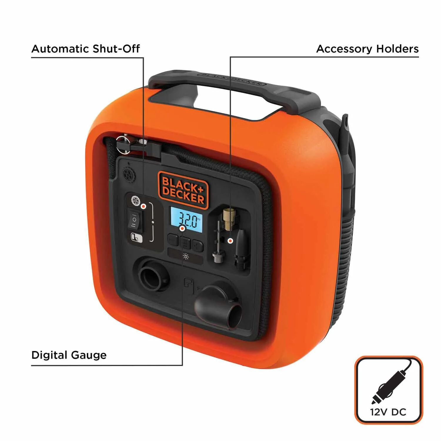 Black & Decker BDINF12C 12V DC Multi-Purpose Inflator