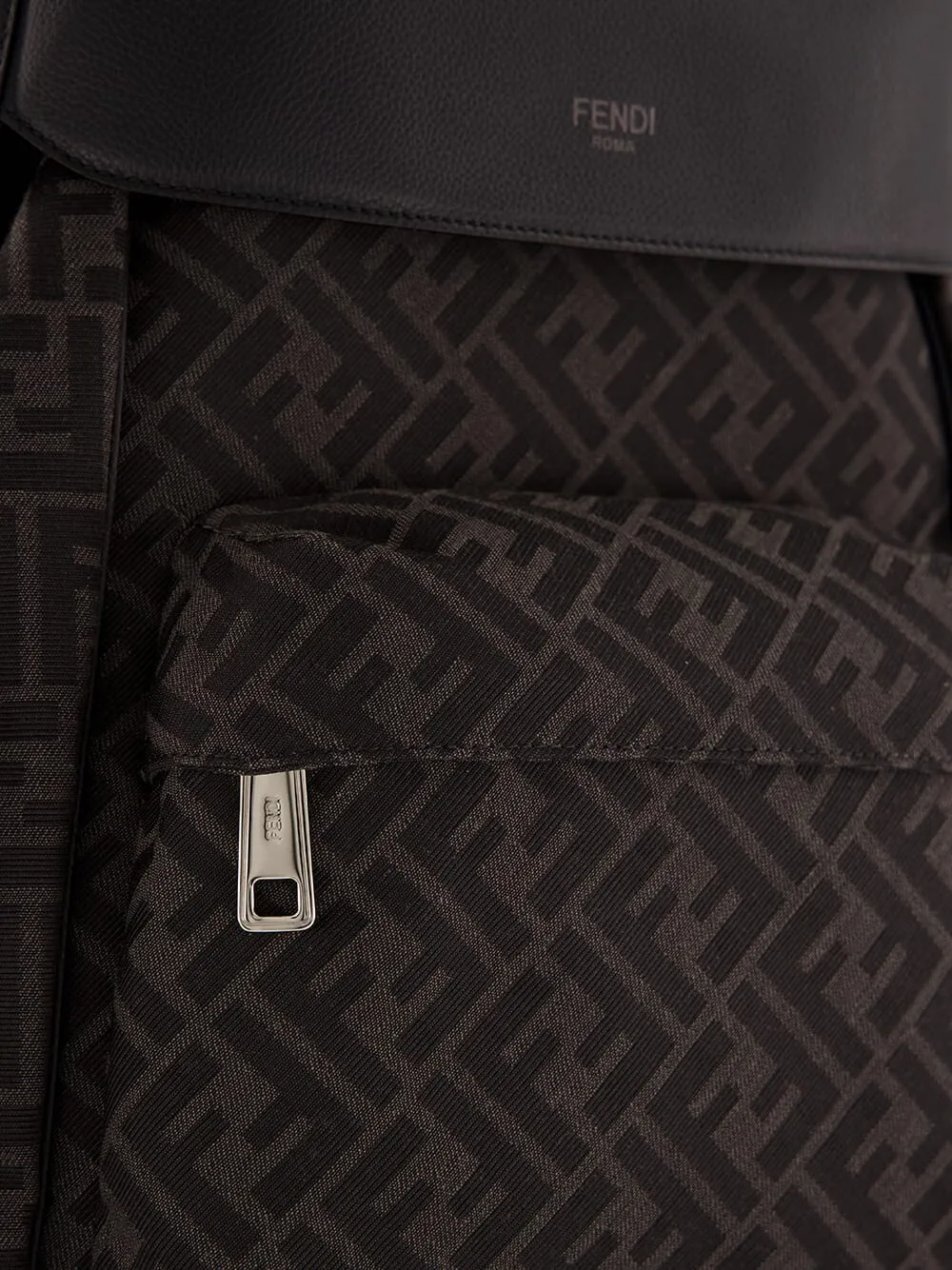 Black FF Jacquard Fendi Drive Backpack