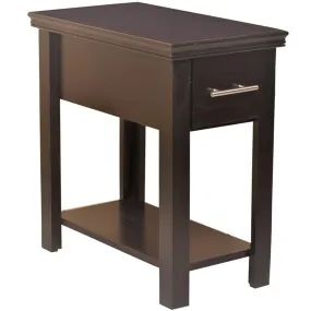 Brookline 1 Drawer Side Table - Espresso