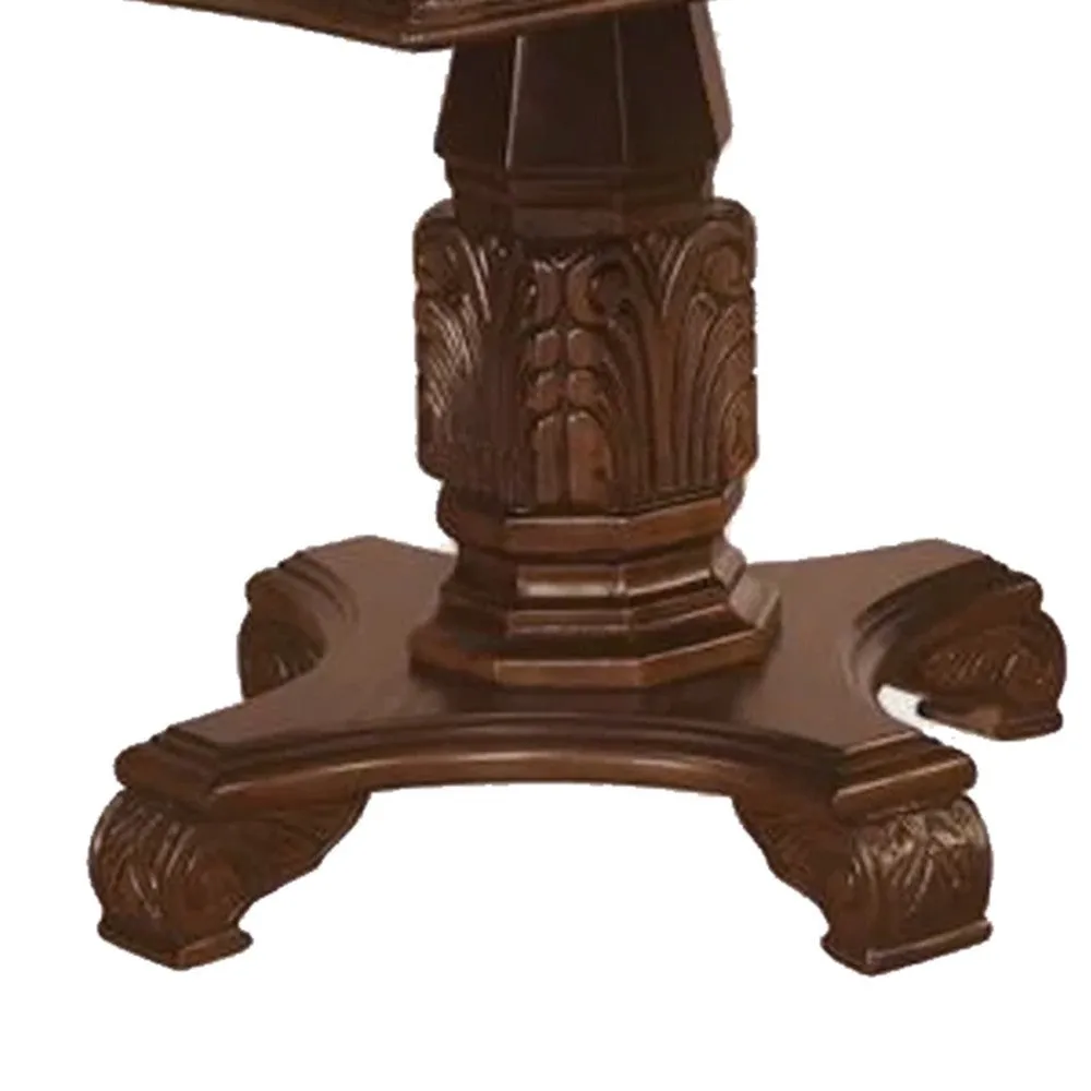 Caly 108 Inch Dining Table, Rectangular Top, Classical Wood Frame, Brown By Casagear Home