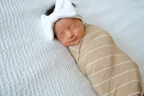 Camel Stripe Lightweight Blanket