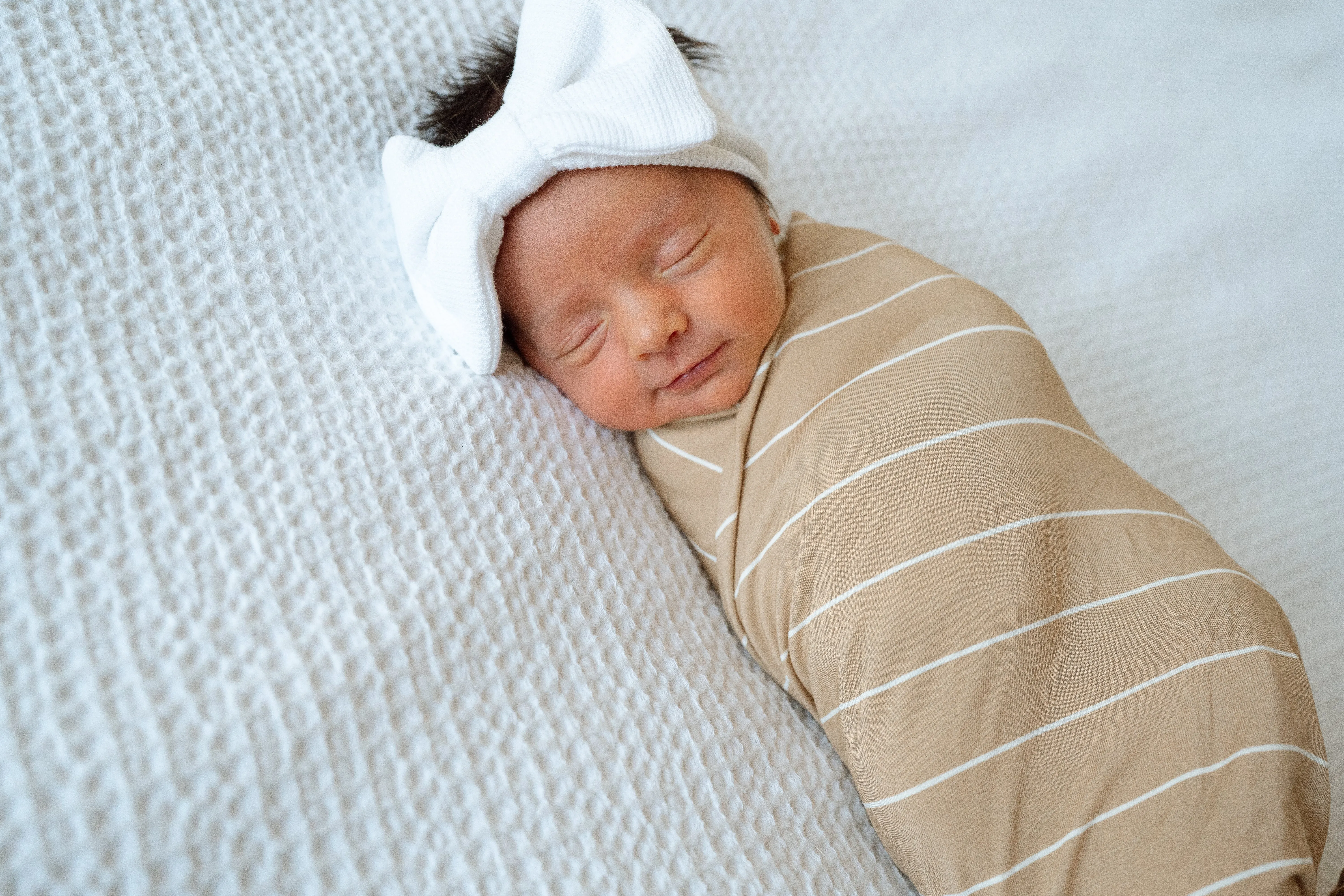 Camel Stripe Lightweight Blanket