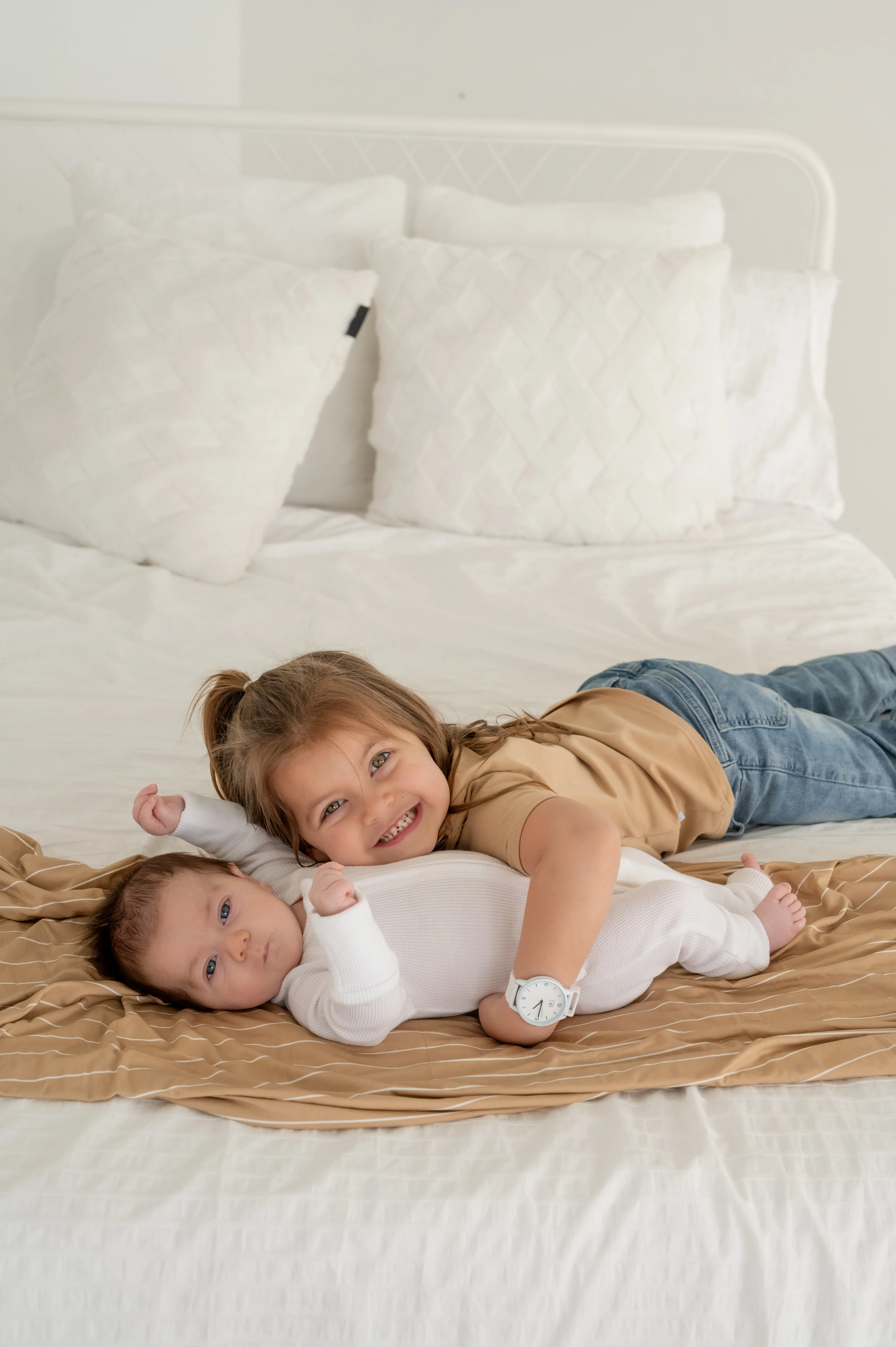 Camel Stripe Lightweight Blanket