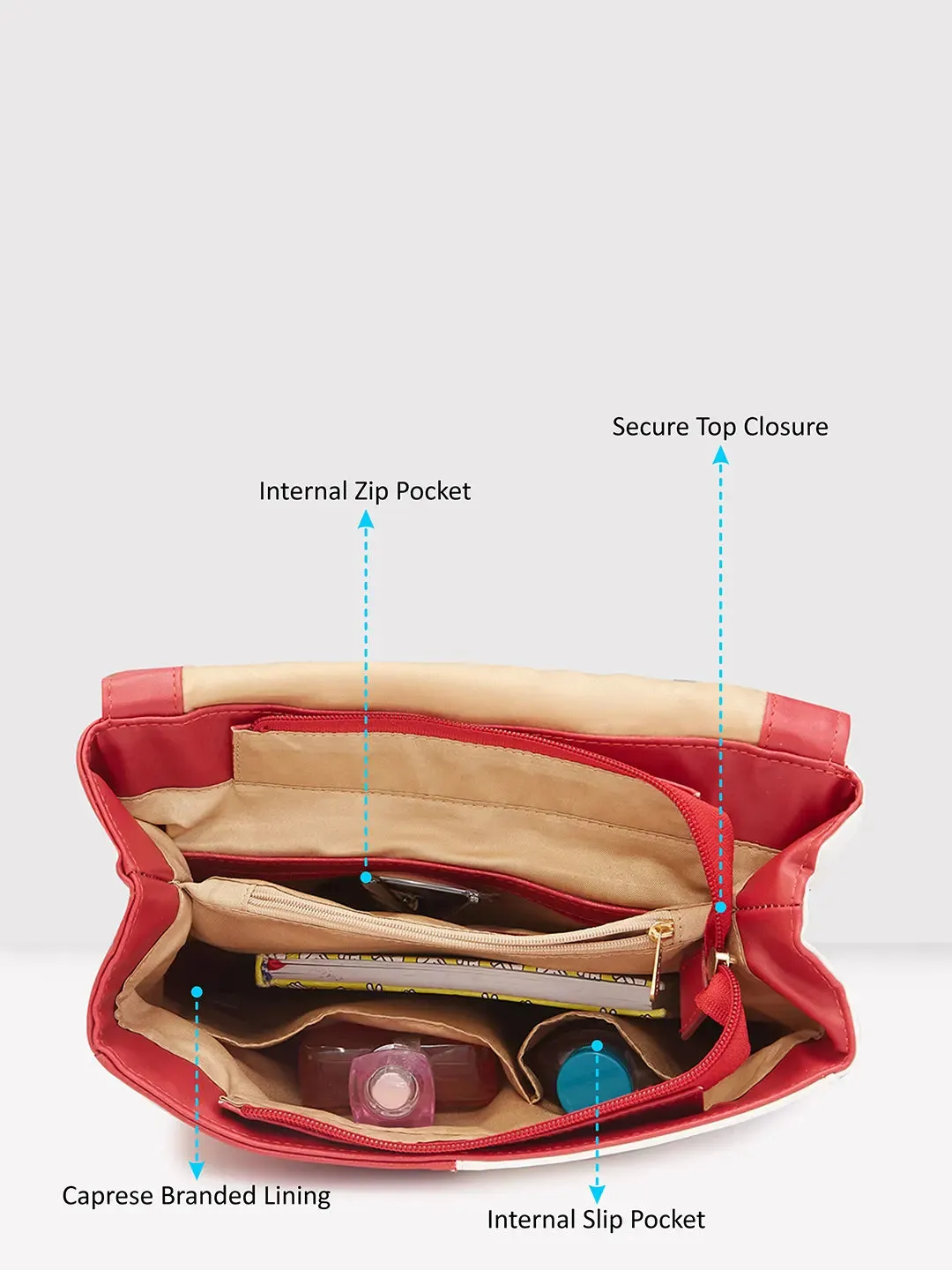 Caprese Lizzy Backpack Medium Red