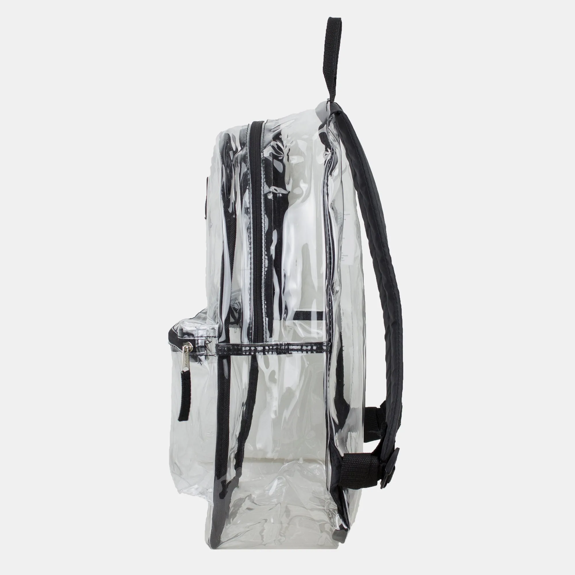 Clear PVC Backpack with Front Diamond Lash Tab and Colorful Adjustable Padded Straps