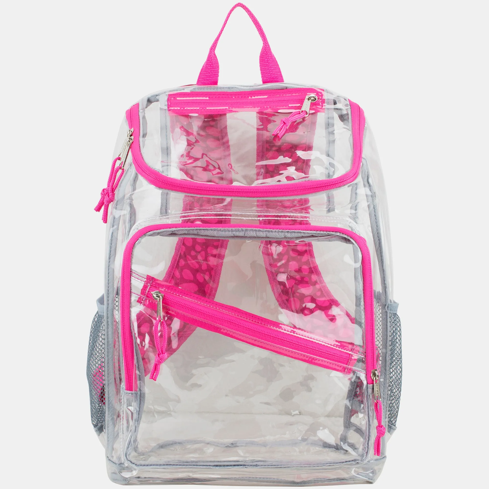 Clear Stadium Approved Top Loader Backpack with Adjustable Colorful Straps