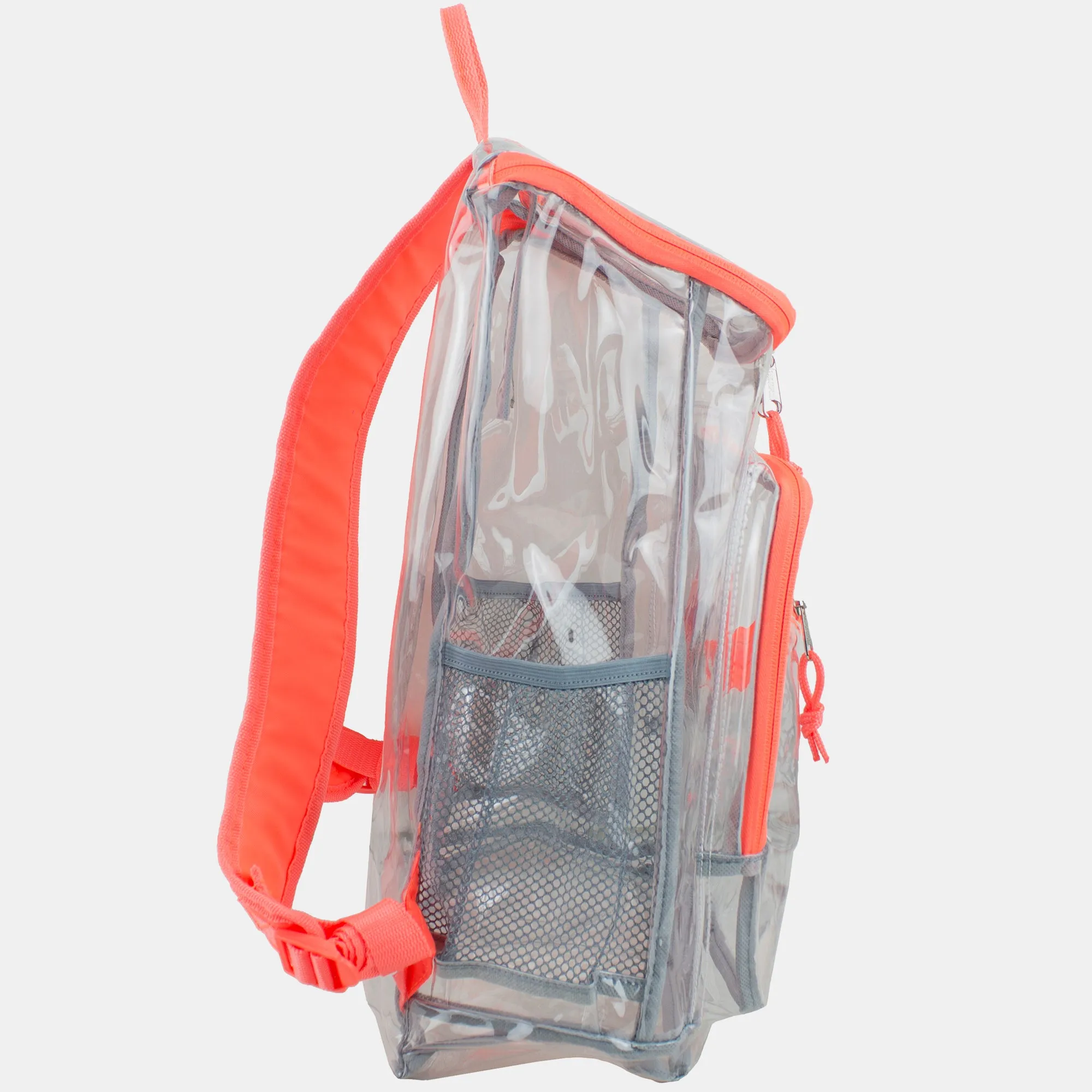 Clear Stadium Approved Top Loader Backpack with Adjustable Colorful Straps