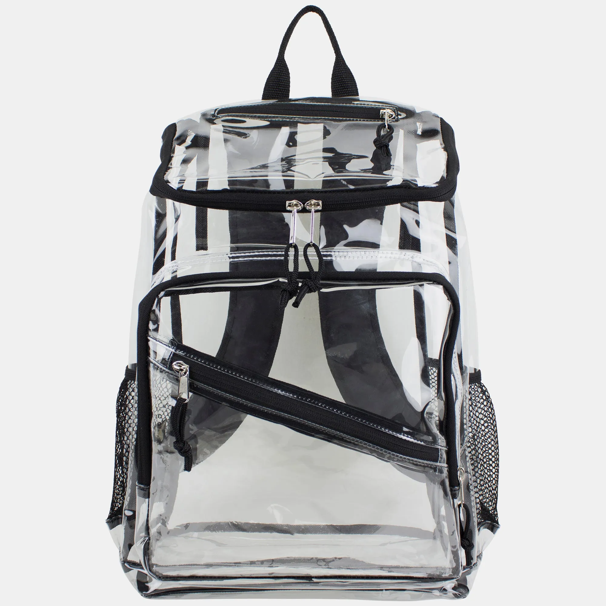 Clear Stadium Approved Top Loader Backpack with Adjustable Colorful Straps
