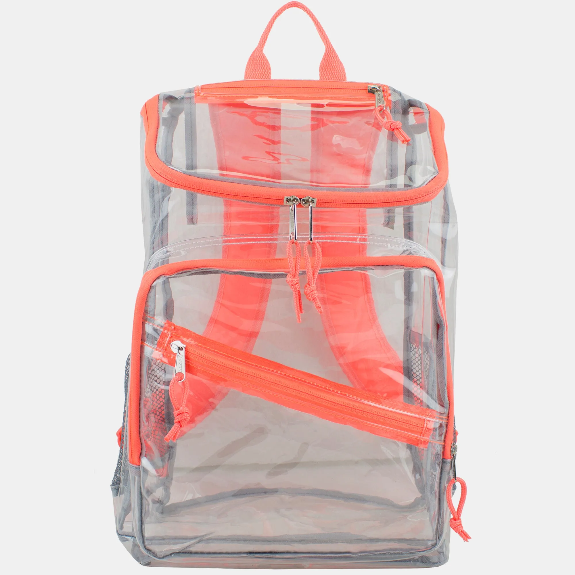 Clear Stadium Approved Top Loader Backpack with Adjustable Colorful Straps