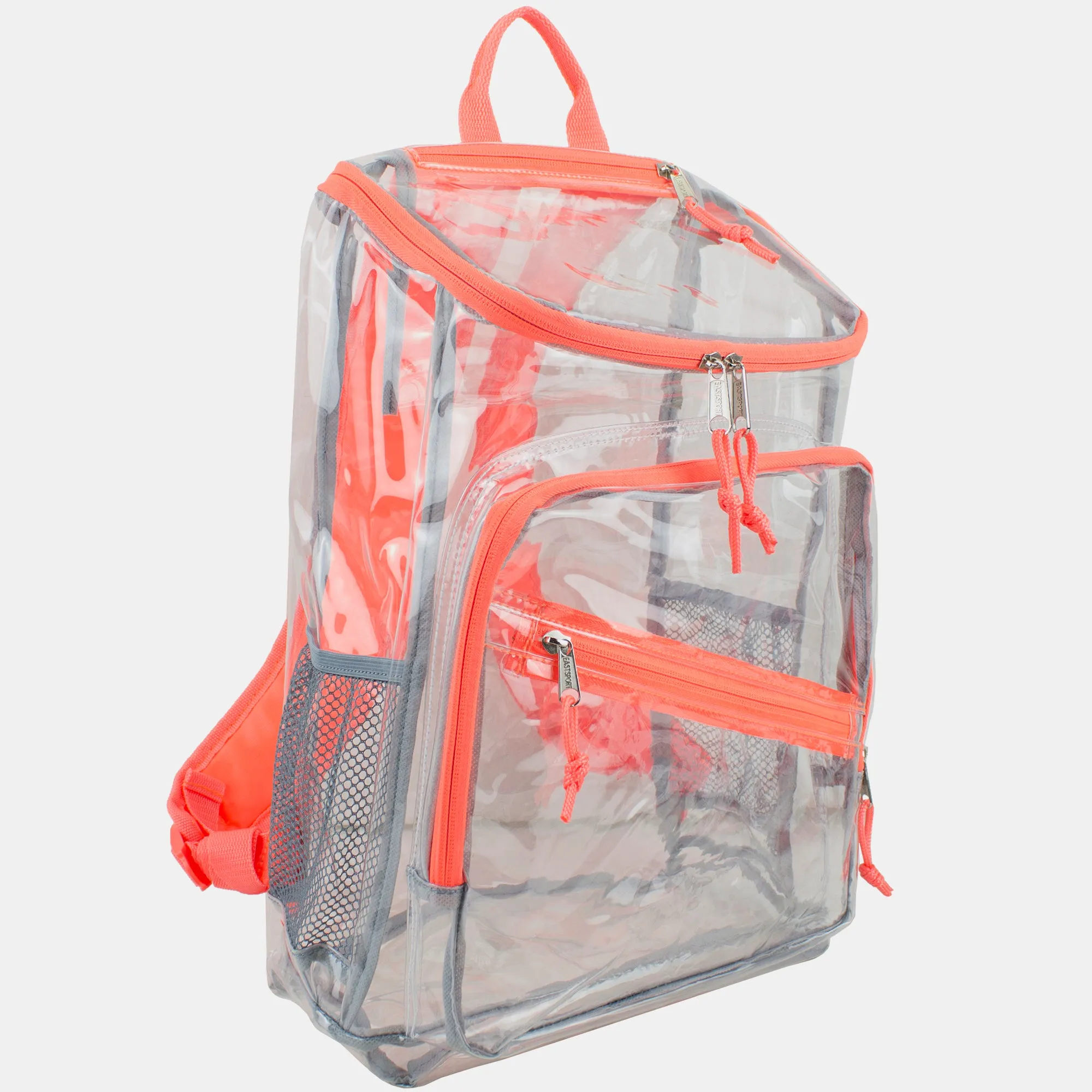 Clear Stadium Approved Top Loader Backpack with Adjustable Colorful Straps