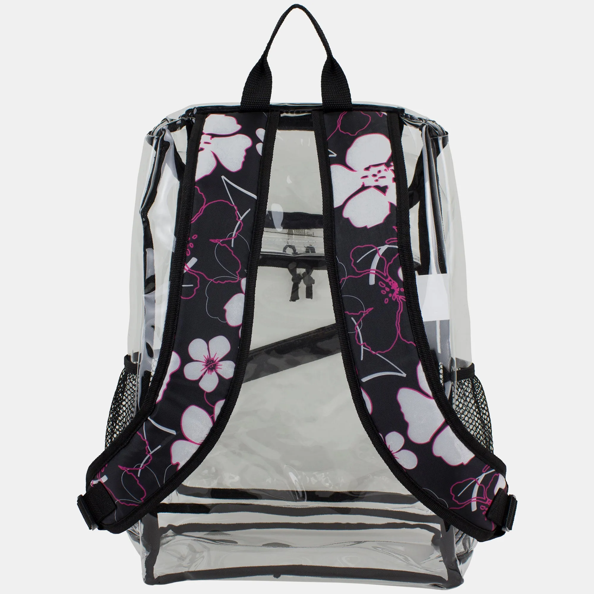 Clear Stadium Approved Top Loader Backpack with Adjustable Colorful Straps