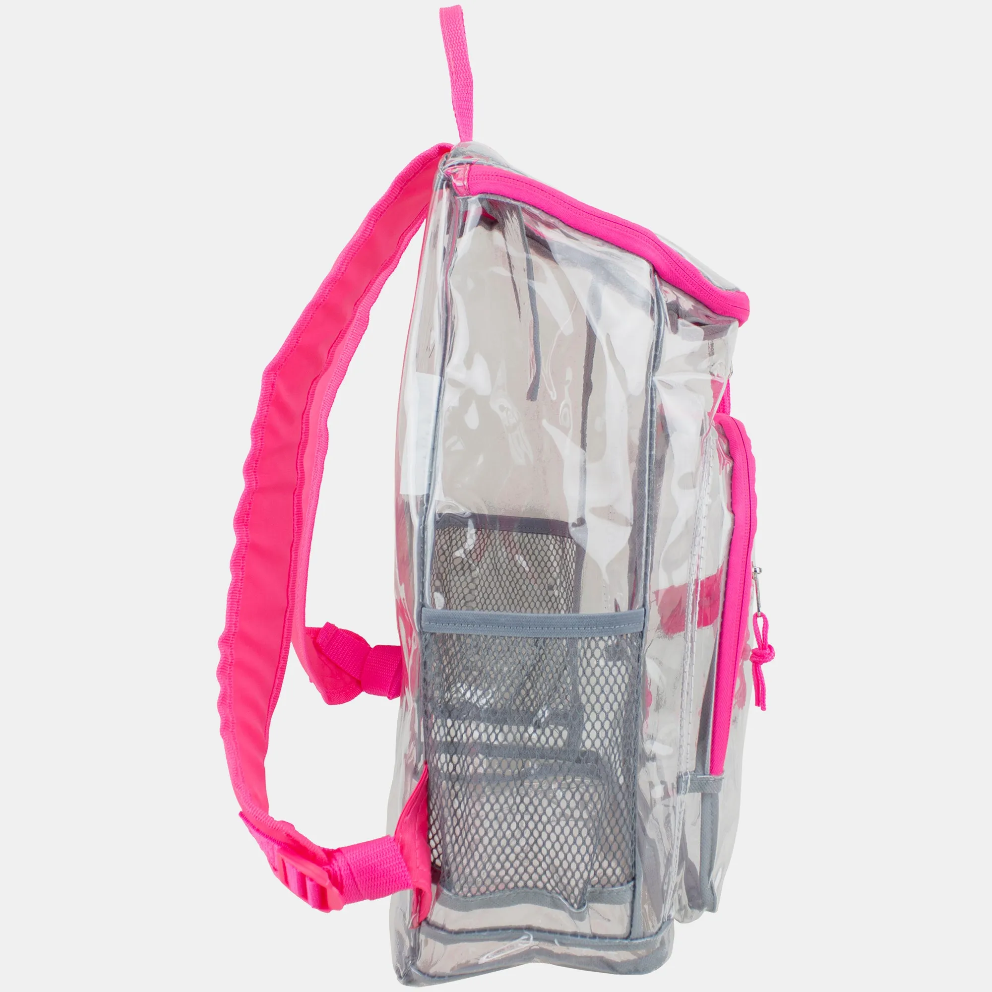 Clear Stadium Approved Top Loader Backpack with Adjustable Colorful Straps