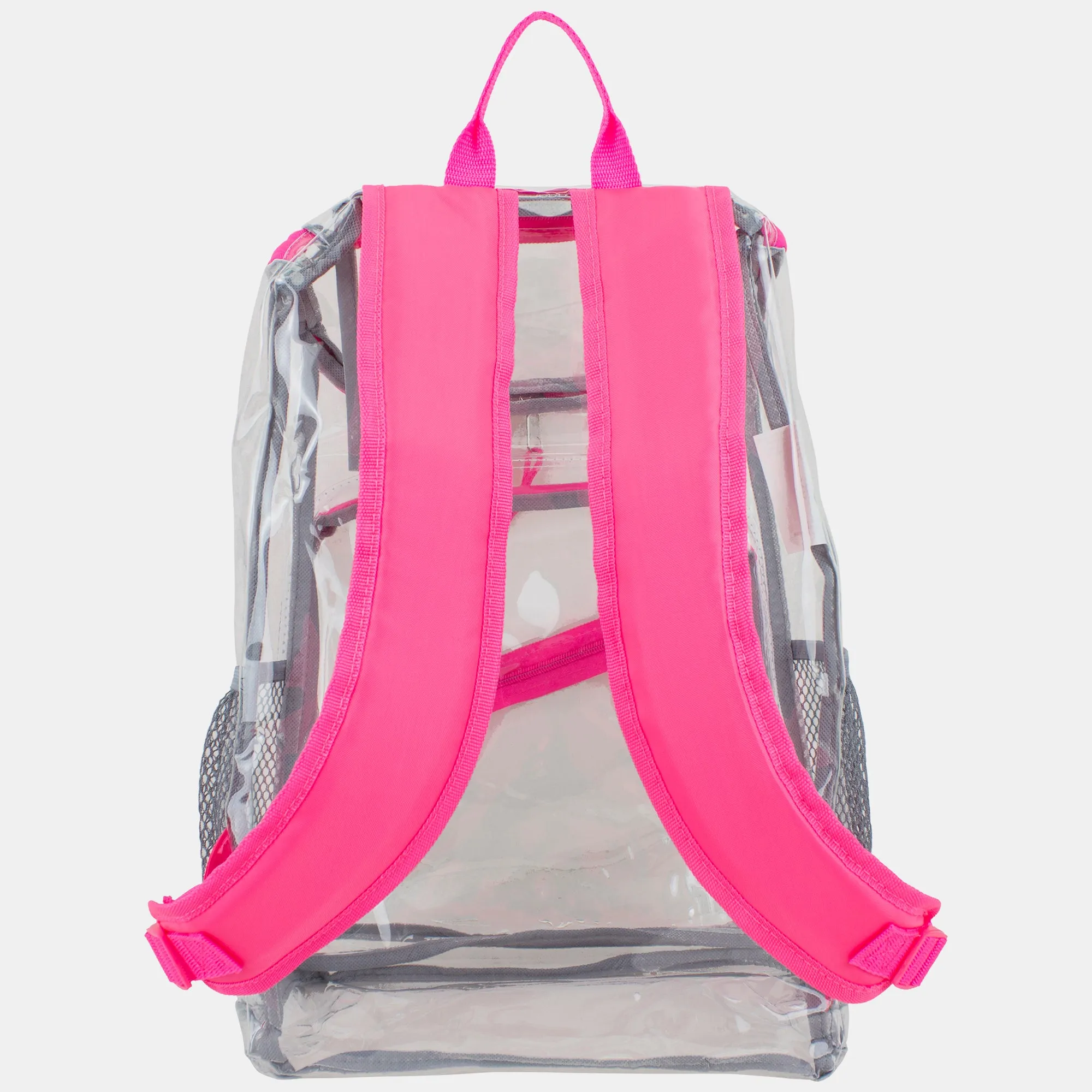 Clear Stadium Approved Top Loader Backpack with Adjustable Colorful Straps