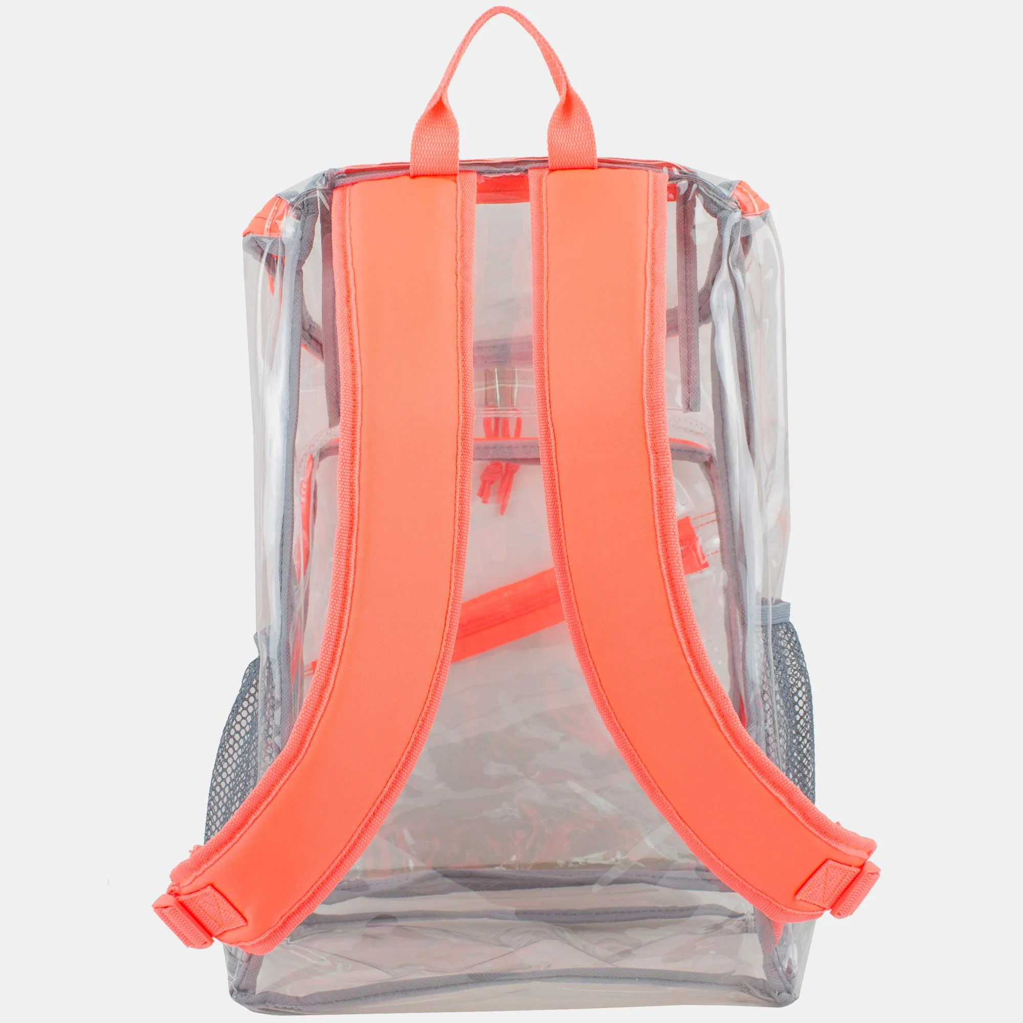 Clear Stadium Approved Top Loader Backpack with Adjustable Colorful Straps