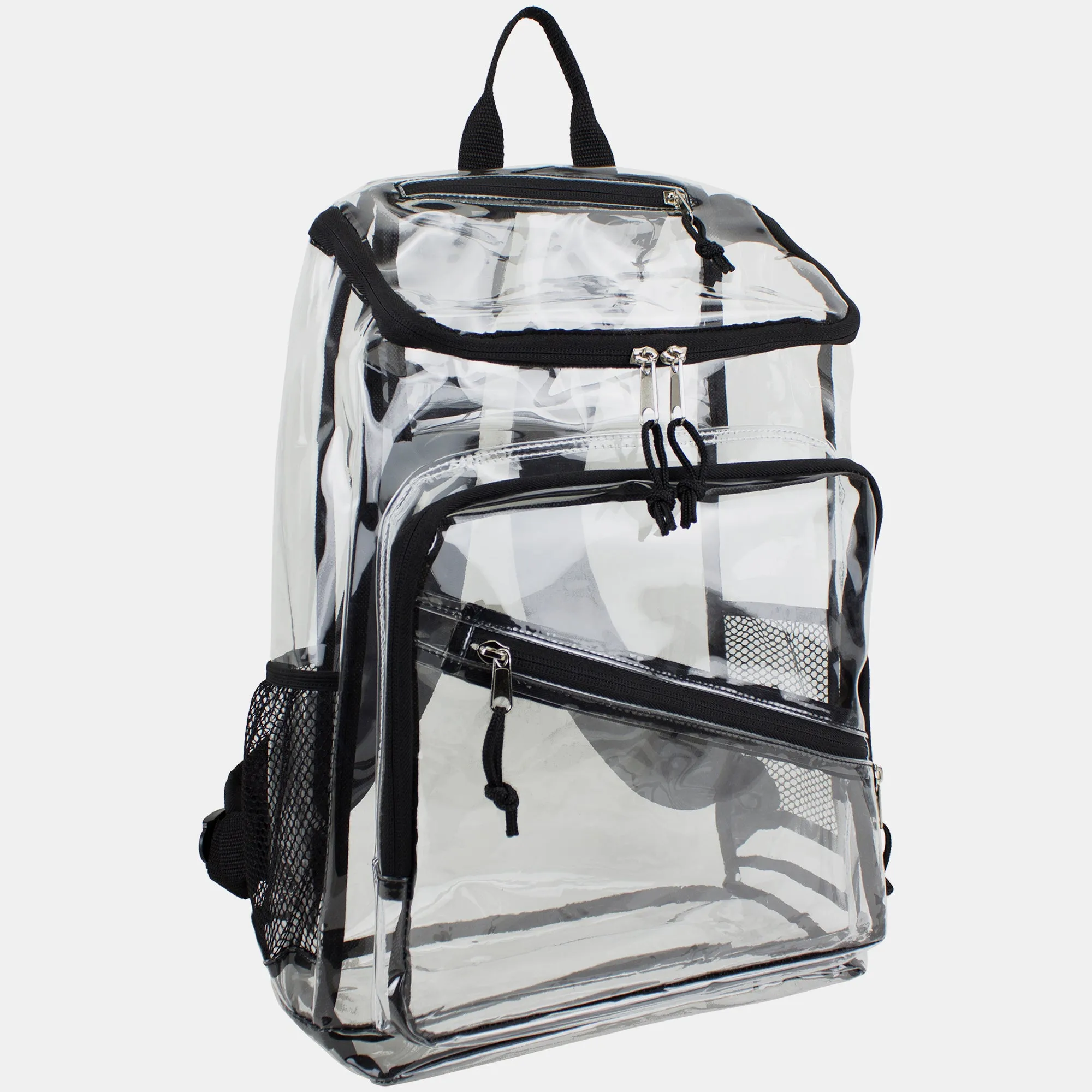 Clear Stadium Approved Top Loader Backpack with Adjustable Colorful Straps