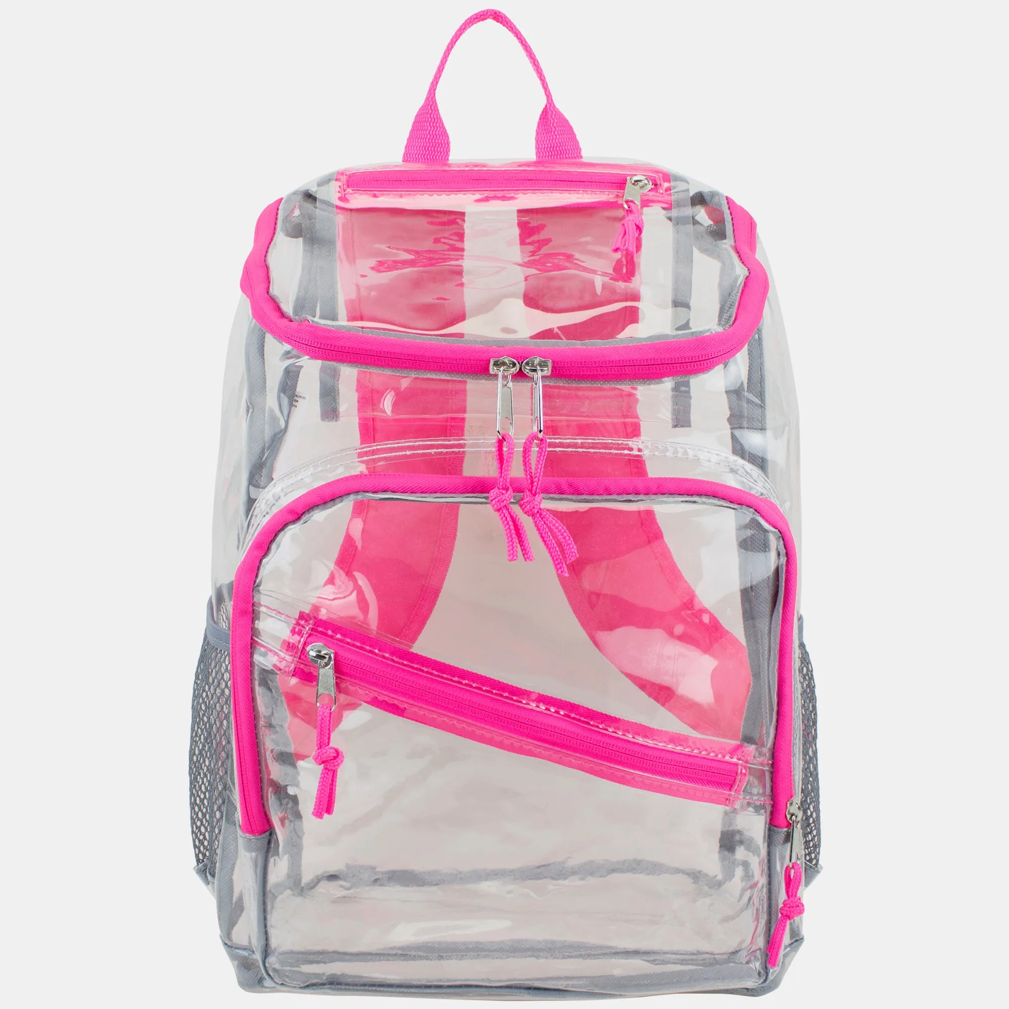 Clear Stadium Approved Top Loader Backpack with Adjustable Colorful Straps