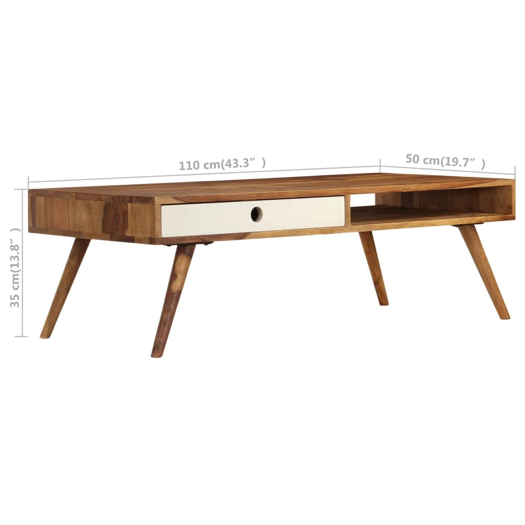 Coffee Table 43.3"x19.7"x13.8" Solid Sheesham wood
