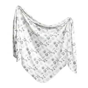 Copper Pearl Knit Swaddle Blanket / Eclipse