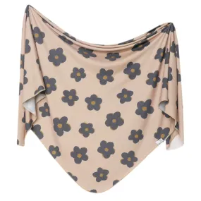 Copper Pearl Knit Swaddle Blanket / Gemma in Tan