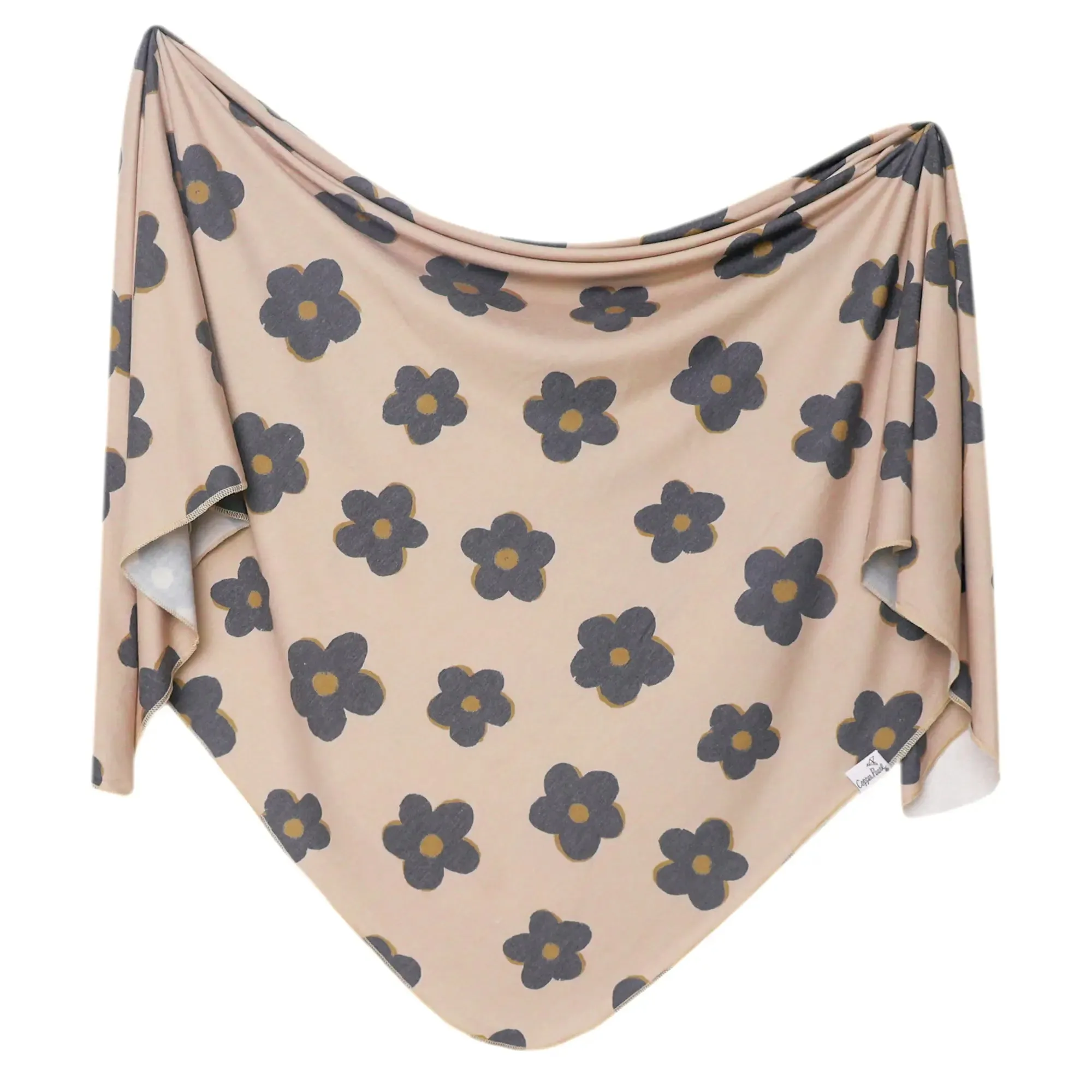 Copper Pearl Knit Swaddle Blanket / Gemma in Tan