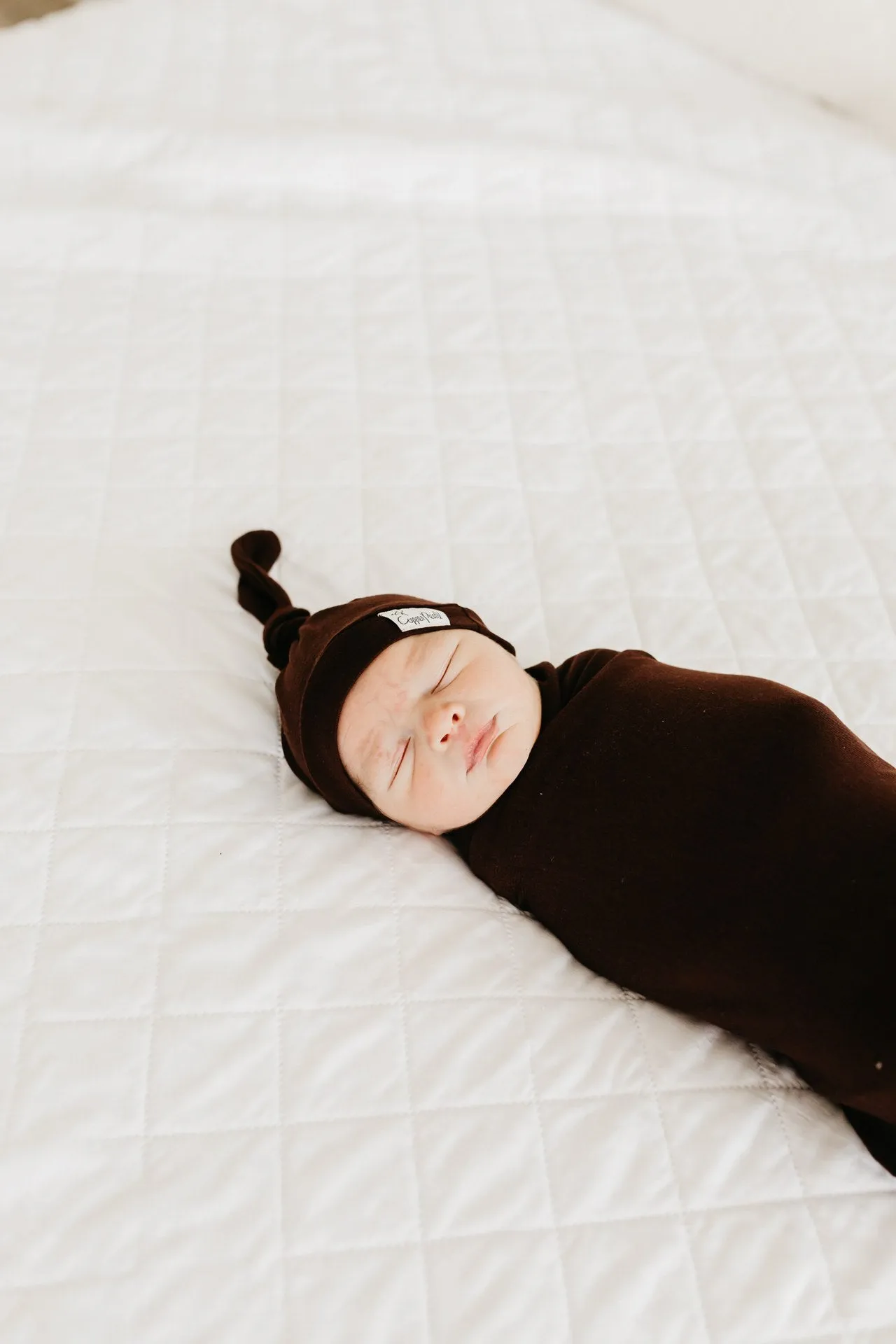 Copper Pearl Knit Swaddle Blanket / Moose