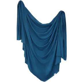 Copper Pearl Knit Swaddle Blanket / River