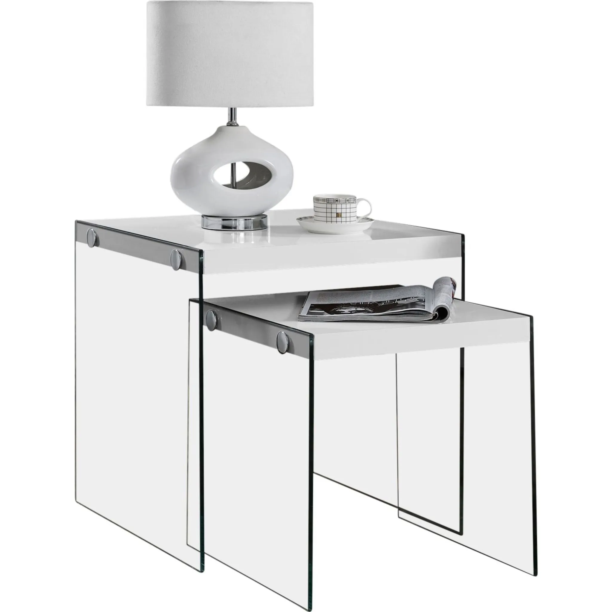 Elle Nesting Table - White