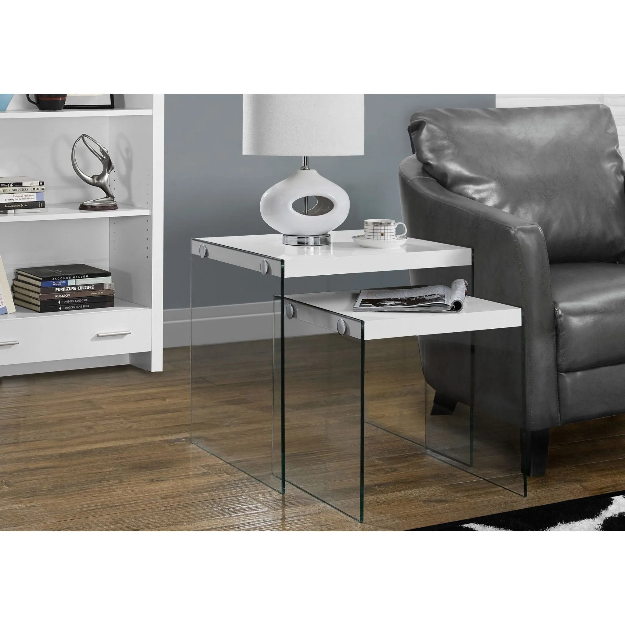 Elle Nesting Table - White