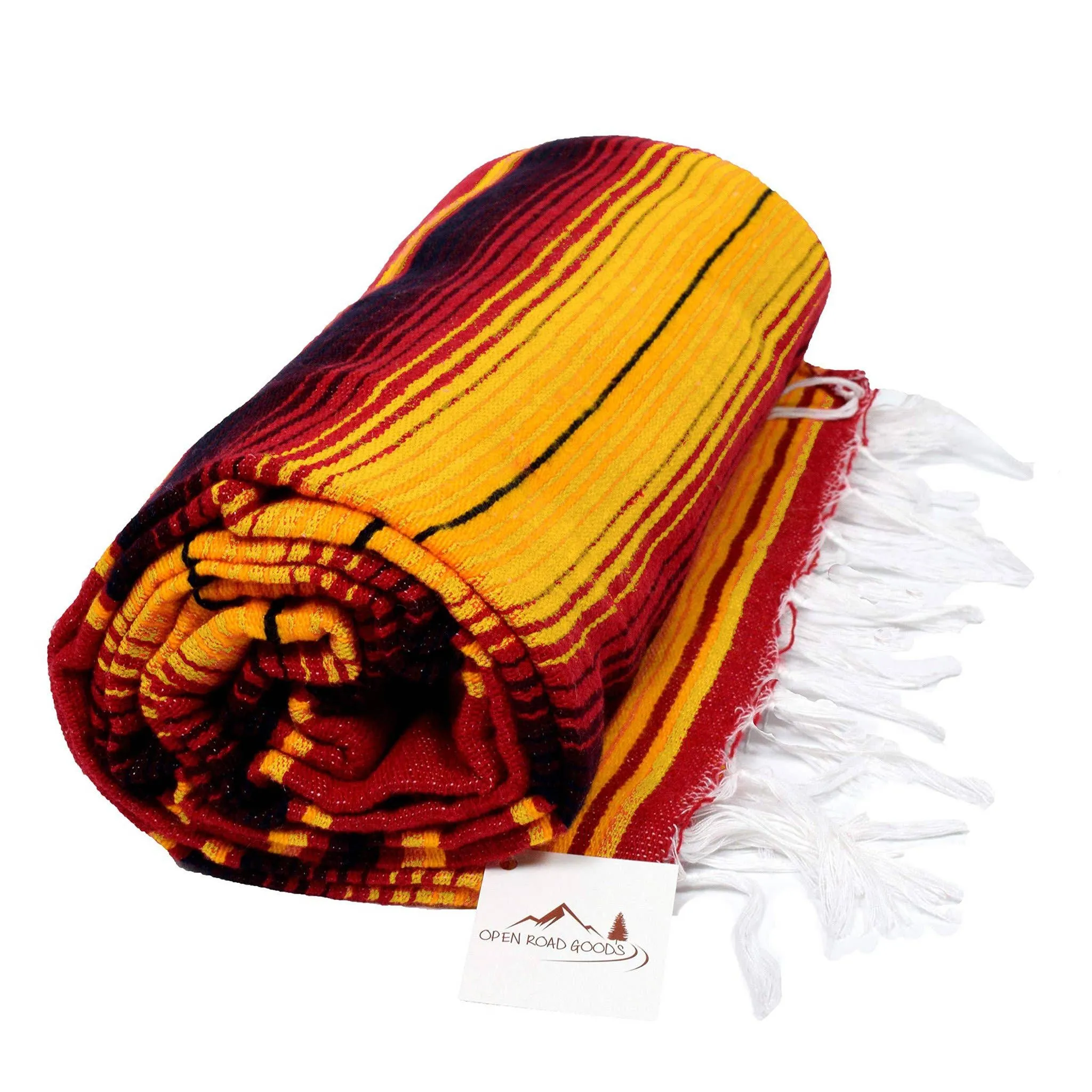 Fire Serape Red Mexican Blanket