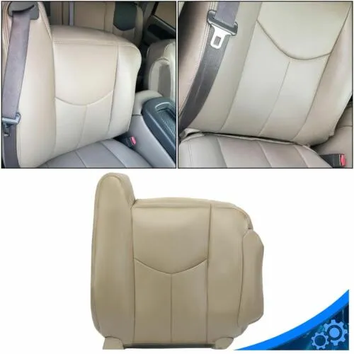 Fits 03-06 GMC Sierra Chevy Silverado Seat Cover Tan Driver Passenger Bottom-Top