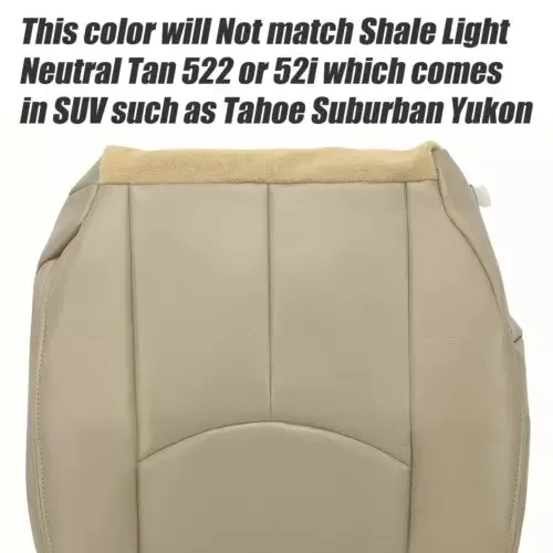 Fits 03-06 GMC Sierra Chevy Silverado Seat Cover Tan Driver Passenger Bottom-Top