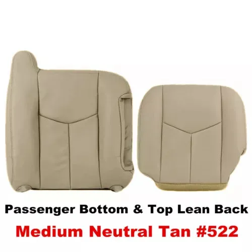 Fits 03-06 GMC Sierra Chevy Silverado Seat Cover Tan Driver Passenger Bottom-Top