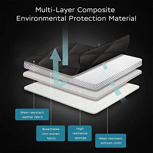 Front & Rear Seat Covers with Headrest Backrest Cushions for Chevy Chevrolet Bolt EV EUV Car Seat Cover Luxury PU Leather Comfortable Stylish Black×Blue