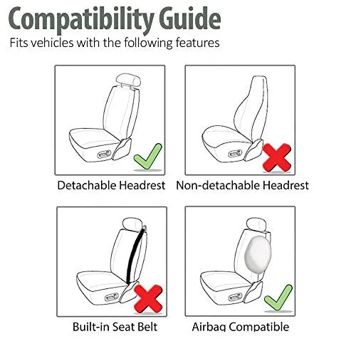 Front & Rear Seat Covers with Headrest Backrest Cushions for Chevy Chevrolet Bolt EV EUV Car Seat Cover Luxury PU Leather Comfortable Stylish Black×Blue