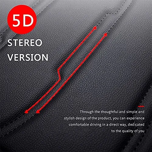 Front & Rear Seat Covers with Headrest Backrest Cushions for Chevy Chevrolet Bolt EV EUV Car Seat Cover Luxury PU Leather Comfortable Wear Resistant Black