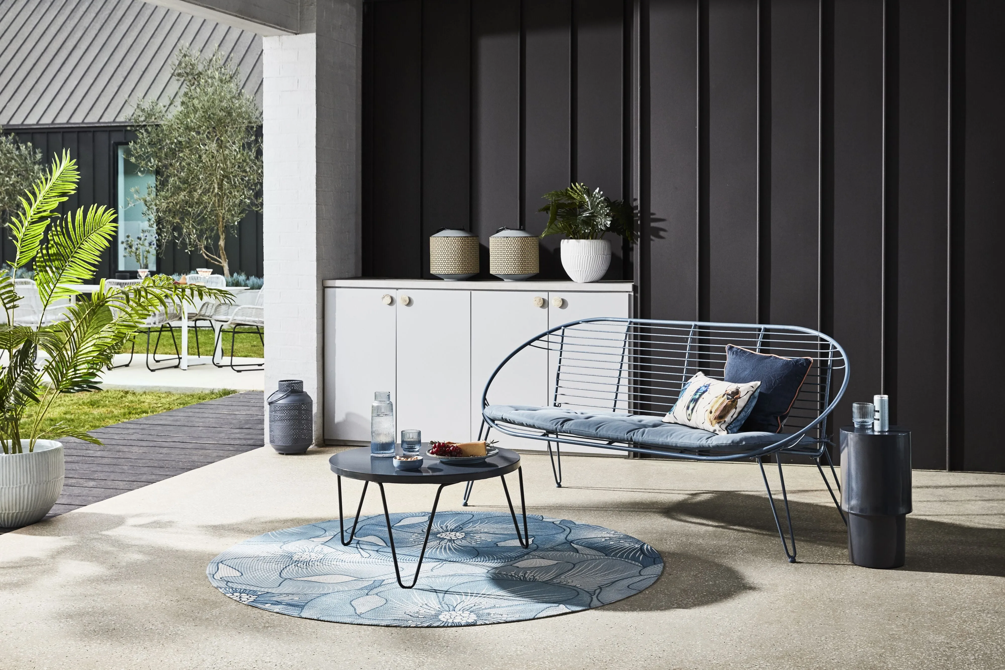 Glaze Outdoor Coffee Table Marine Blue