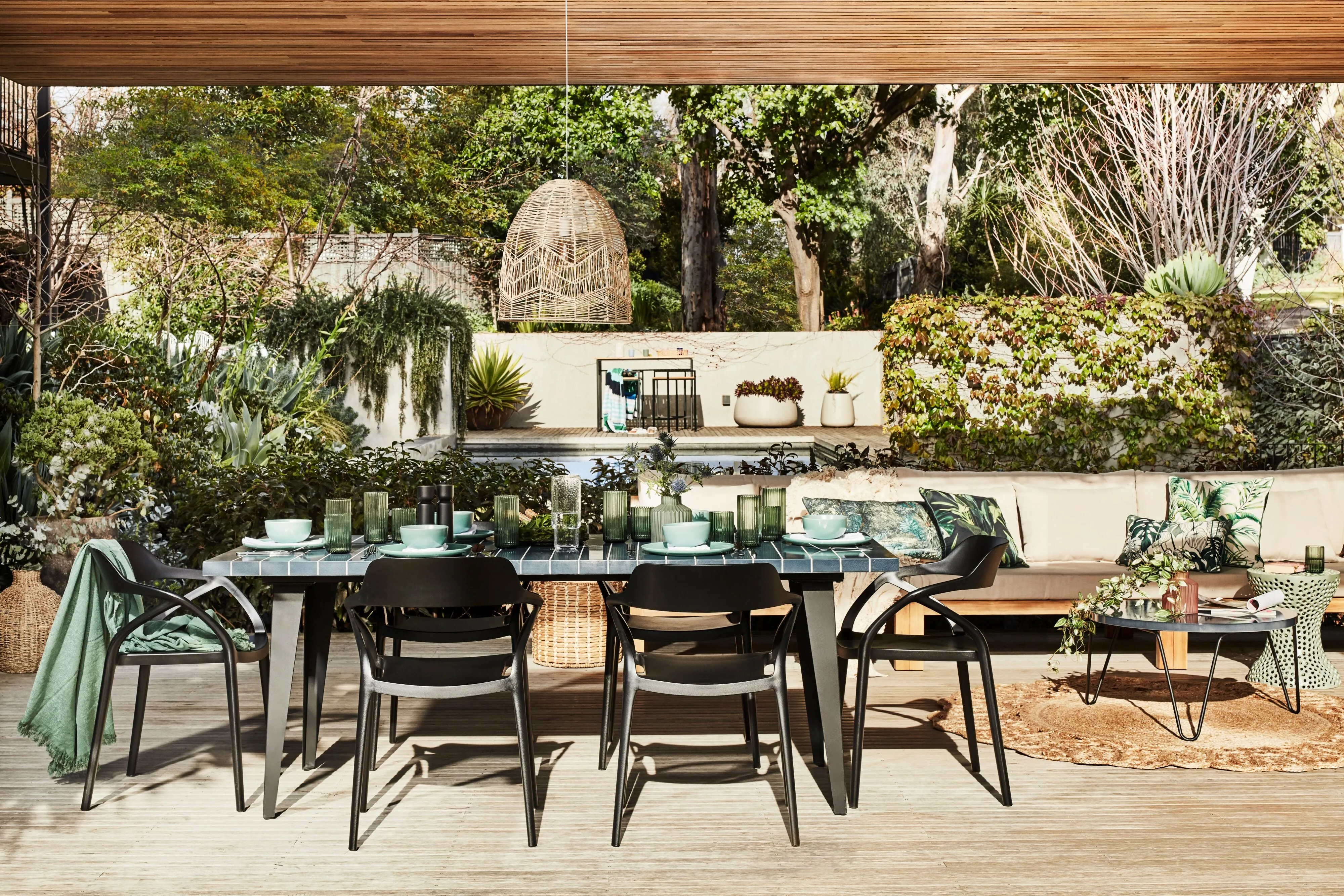 Glaze Outdoor Coffee Table Marine Blue