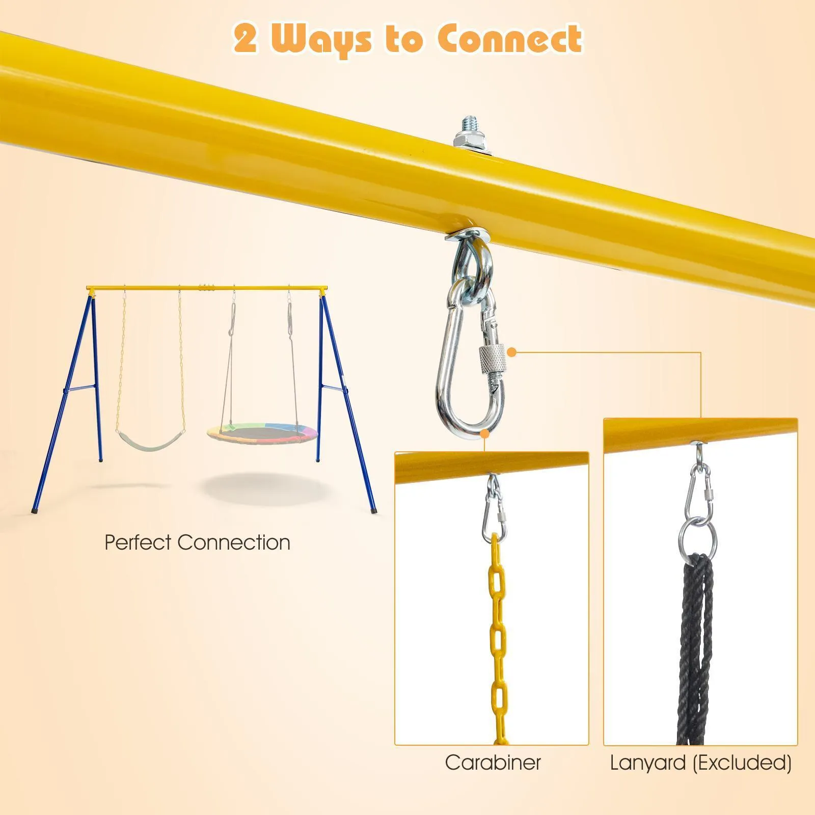 Heavy Duty Kids Swing Set - Big Kid Swing Set for Your Backyard Playground | Siesta Hammocks