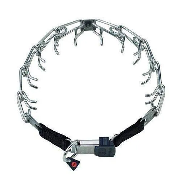 HERM SPRENGER - Stainless Steel ULTRA-PLUS Training Collar with Center-Plate and ClicLock Quick-Release Buckle