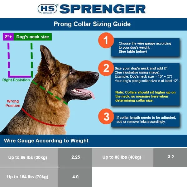 HERM SPRENGER - Stainless Steel ULTRA-PLUS Training Collar with Center-Plate and ClicLock Quick-Release Buckle