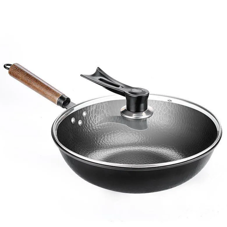 High Quality Traditional Cookware Iron Wok Non-stick Pan Non-coating Pan Kitchen Cookware
