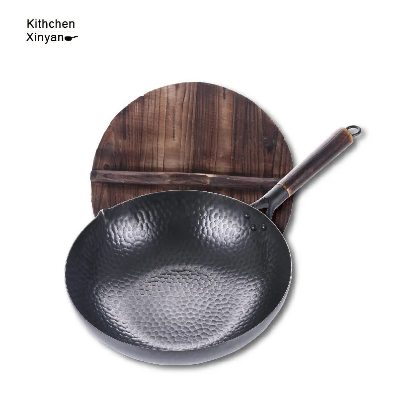 High Quality Traditional Cookware Iron Wok Non-stick Pan Non-coating Pan Kitchen Cookware